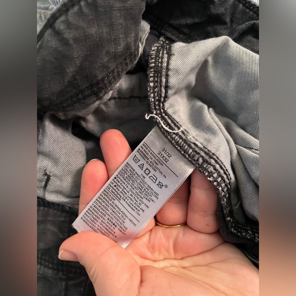 GAP Black Cargo Pants 31x32 Slim Straight Utility Casual - Picture 6 of 6